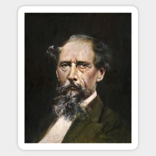 Charles Dickens Portrait Sticker